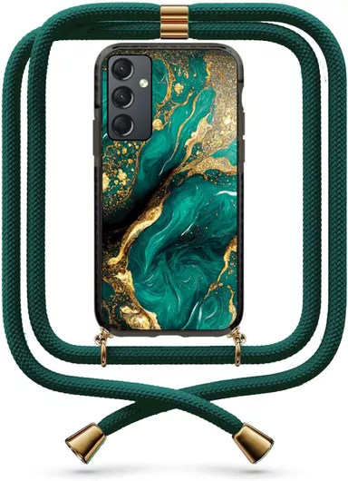 Θήκη Κινητού Back Cover για Samsung Galaxy A34 με Κορδόνι 9803 - Πλαστικό - Marble