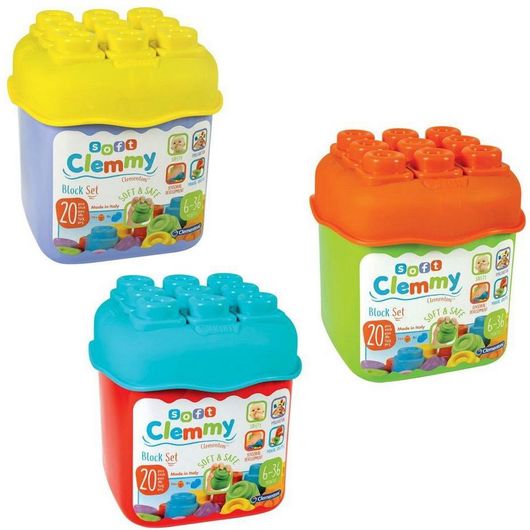 Τουβλάκια Baby Clementoni Clemmy για 9+ Μηνών 20τμχ Διάφορα Σχέδια