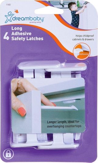 Προστατευτικά για Ντουλάπια & Συρτάρια Dreambaby με Αυτοκόλλητο Πλαστικό 4τμχ Λευκό