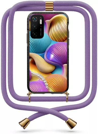 Θήκη Κινητού Back Cover για Xiaomi Poco M3 Pro με Κορδόνι 9797 - Πλαστικό - Seashells