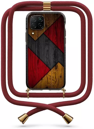 Θήκη Κινητού Back Cover για Huawei P40 Lite με Κορδόνι 9911 - Πλαστικό - Shapes