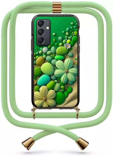 Θήκη Κινητού Back Cover για Samsung Galaxy A55 με Κορδόνι 9929 - Πλαστικό - Stone Flowers