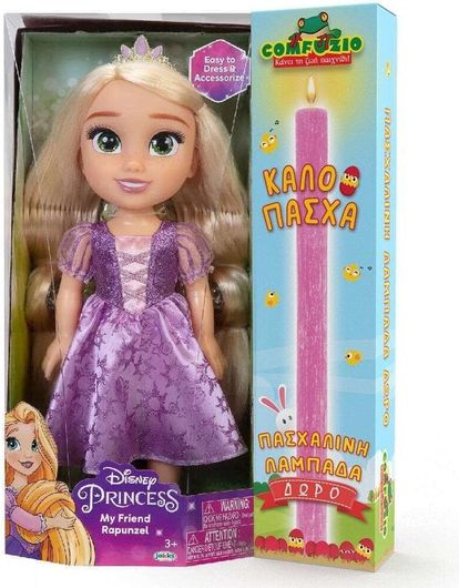 Παχνιδολαμπάδα Jakks Pacific JPA95561LA Disney Princess Κούκλα Rapunzel 38cm για 3+ Ετών