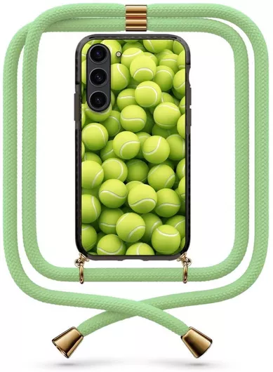 Θήκη Κινητού Back Cover για Samsung Galaxy S23 Plus με Κορδόνι 9927 - Πλαστικό - Tennis Balls