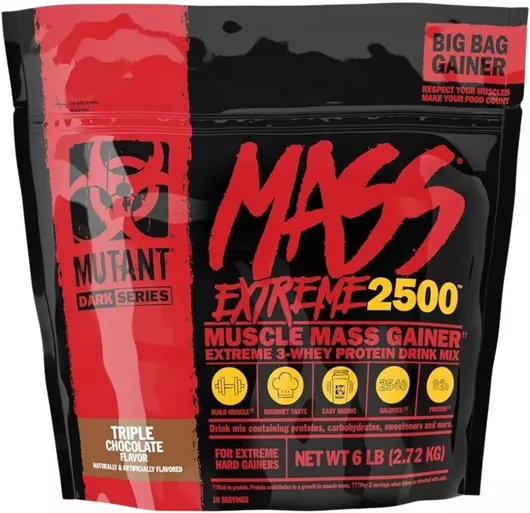 Πρωτεΐνη Mutant Mass Extreme 2500 Ορού Γάλακτος με Γεύση Triple Chocolate 2.72kg