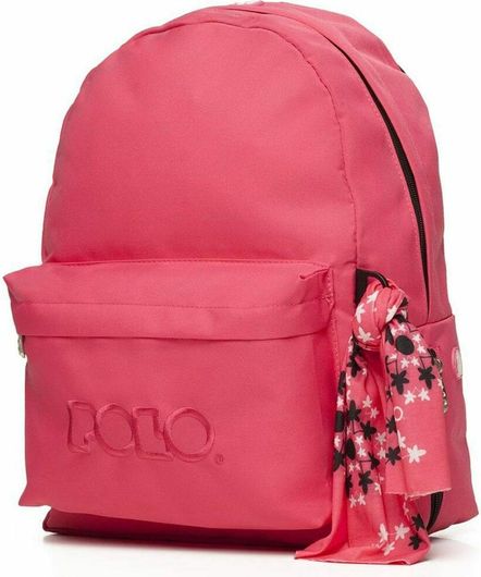 Σχολική Τσάντα Πλάτης Γυμνασίου / Λυκείου Polo Original 600D Ροζ