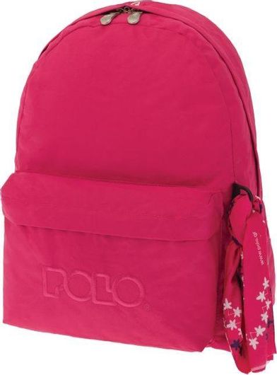 Σχολική Τσάντα Πλάτης Γυμνασίου / Λυκείου Polo Original 600D 32x18x40cm Φούξια