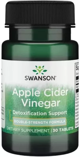 Swanson Double Strength Apple Cider Vinegar 200mg 30 Ταμπλέτες