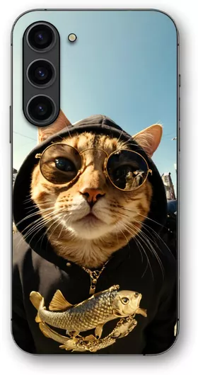 Θήκη Κινητού Back Cover για Samsung Galaxy S23 Plus - Πλαστικό - Hoodie Cat 91085