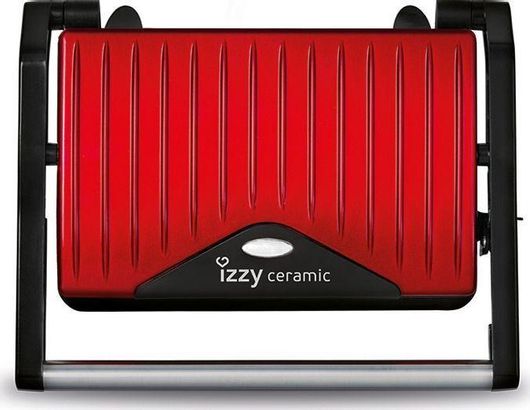 Izzy IZ-2008 Τοστιέρα με Κεραμικές Πλάκες για 2 Τοστ 800W Spicy Red Ceramic