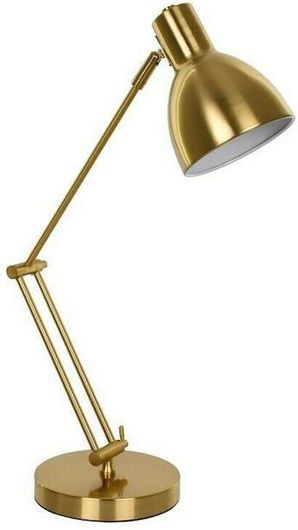 GloboStar Zeto Φωτιστικό Γραφείου με Σπαστό Βραχίονα σε Χρυσό Χρώμα