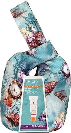Σετ Αντηλιακών Vichy Αντηλιακό Προσώπου κατά των Ρυτίδων SPF50 50ml Mineral 89 Booster 10ml & Νεσεσέρ