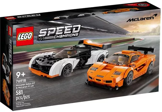 Lego Speed Champions Mclaren Solus Gt and Mclaren F1 LM για 9+ Ετών #76918