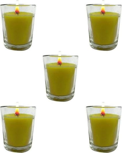 Αρωματικά Κεριά ArteLibre σε Βάζο Lemongrass 45gr 5τμχ