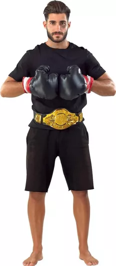 Αποκριάτικο Αξεσουάρ Fun Fashion Ζώνη Πρωταθλητή Μποξέρ 115cm Χρυσό