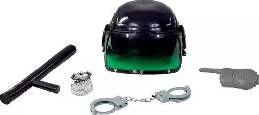 Αποκριάτικο Αξεσουάρ Fun Fashion Σετ Αστυνομικού 5τμχ Μαύρο/Γκρι