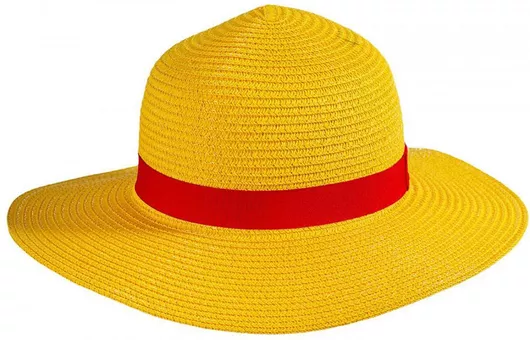 Αποκριάτικο Αξεσουάρ Fun World Καπέλο Ψάθινο με Κορδέλα Κίτρινο/Κόκκινο