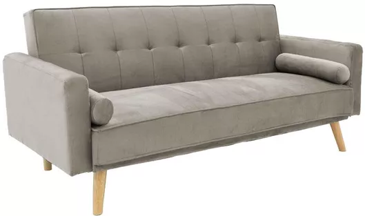 Καναπές Pakoworld Success Βελούδινος Τριθέσιος 190x80cm Γκρι