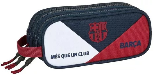 F.C. Barcelona 21x8.5x7cm Κασετίνα με 3 Θήκες Μπλε