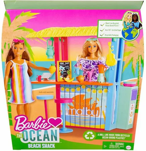 Κούκλα Barbie Mattel Loves the Ocean Beach Bar για 3+ Ετών