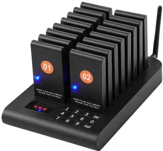 Σύστημα Ειδοποίησης Πελατών Vevor Έτοιμης Παραγγελίας Ασύρματο Μαύρο