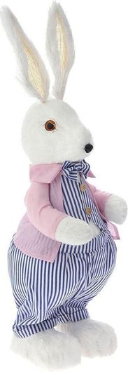 Πασχαλινός Διακοσμητικός A & I Decoration Λαγός με Υφασμάτινα Ρούχα 16x16x58cm