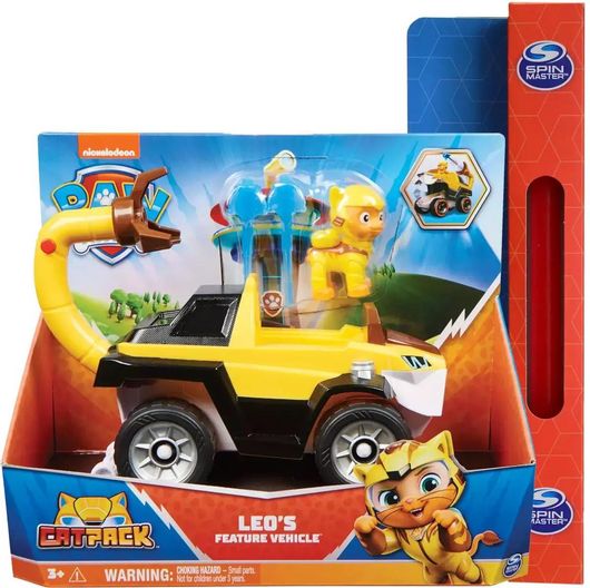 Παιχνιδολαμπάδα Spin Master Paw Patrol Cat Pack - Leo's Feature Vehicle για 3+ Ετών