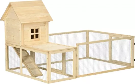 Κλουβί για Ινδικό χοιρίδιο/Κουνέλι Pawhut με Αφαιρούμενο Δίσκο 151.5x106x97cm