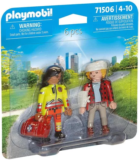 Playmobil Duo Pack Διασώστης και Τραυματίας για 4-10 ετών