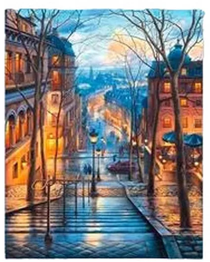 Σετ Ζωγραφικής με Αριθμούς Alex Bog Stairs Down Of Montmatre Paris 40x50cm
