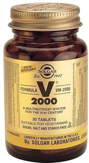 Solgar Formula VM-2000 Πολυβιταμίνη για Ενέργεια & Ενίσχυση του Ανοσοποιητικού 30 Ταμπλέτες