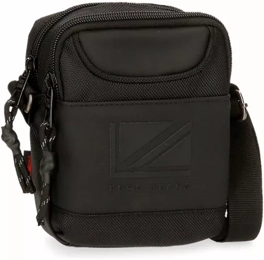 Ανδρική Τσάντα Ώμου Pepe Jeans από Πολυεστέρα Μαύρο