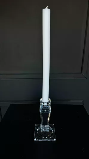 Κηροπήγιο Γάμου Γυάλινο Τετράγωνο με Πόδι στα 14cm