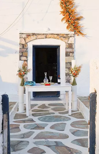 Λαμπάδες Γάμου Μπουκέτα Ροδακινί Λευκό Λουλούδια Pampas Grass