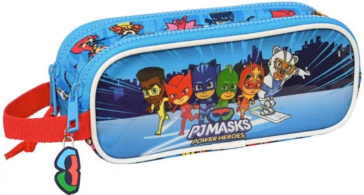 Διπλή Κασετίνα Pj Masks Μπλε 21 X 8 X 6 Cm