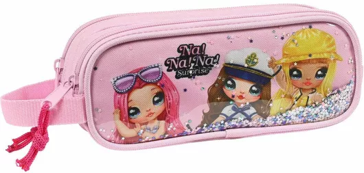 Safta 812264513 Nanana Sparkles Κασετίνα Ύφασμα Ροζ