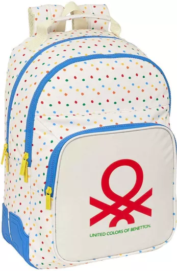 Σχολική Τσάντα Δημοτικού Πλάτης Benetton S4308026 Μπεζ