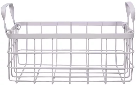 Διακοσμητικό Καλάθι Μεταλλικό 26x16x10cm Λευκό