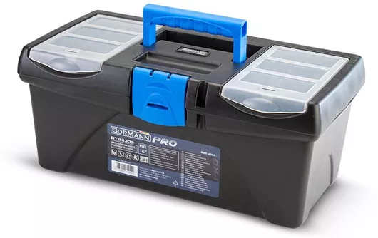 Εργαλειοθήκη Κουτί Bormann 054252 Πλαστική με Ταμπακιέρα 40.8x21.8x17.4cm