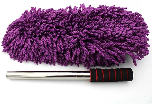 Ξεσκονόπανο από Μικροΐνες με Κοντάρι 11cm Μοβ