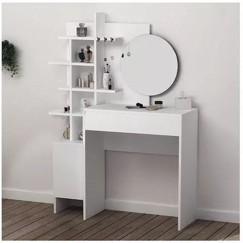 Τουαλέτα Κρεβατοκάμαρας Mup GP037-0133,2 με Καθρέπτη 105x35x151cm Ξύλο Λευκό