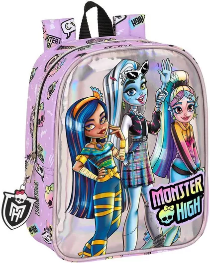 Σχολική Τσάντα Δημοτικού Πλάτης Monster High Λιλά 