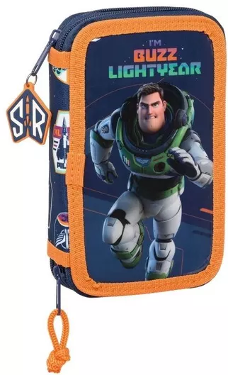 Buzz Lightyear Κασετίνα με 1 Θήκη Μπλε 28τμχ