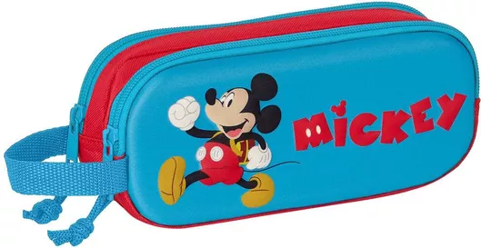 Διπλή Κασετίνα Mickey Mouse Clubhouse 3d Κόκκινο Μπλε 21 X 8 X 6 Cm
