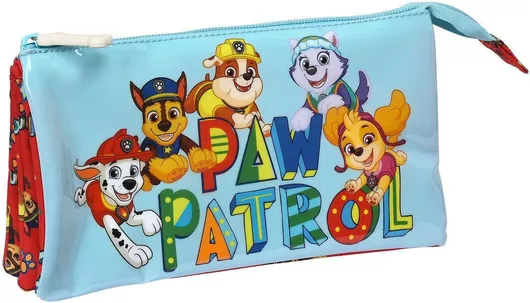 Paw Patrol Κασετίνα με 3 Θήκες Κόκκινο