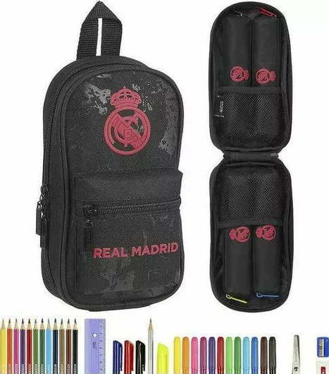Real Madrid Real Madrid C.F. Κασετίνα Γεμάτη με 2 Θήκες Μαύρο