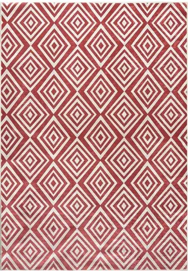 Παιδικό Χαλί Beauty Home Azelie Art Αντιολισθητικό 160x230cm Κόκκινο/Λευκό