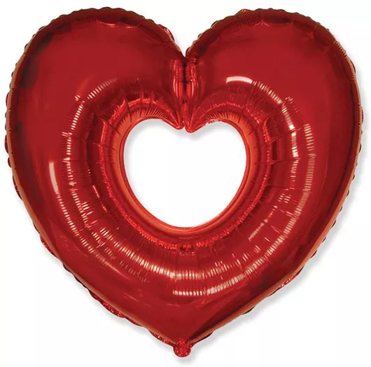 Μπαλόνι Αγίου Βαλεντίνου Flexmetal με Τρύπα 83cm Foil Καρδιά Κόκκινο