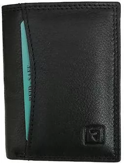 Ανδρικό Πορτοφόλι Rain Δερμάτινο με RFID Μαύρο