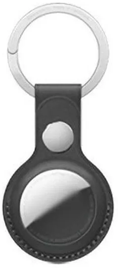 Μπρελόκ για Apple AirTags Δερματίνη Μαύρο